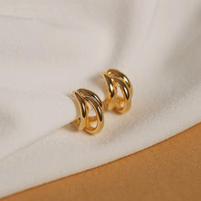 Load image into Gallery viewer, Triple Hoop Korean Earrings