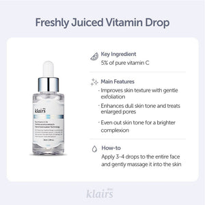 Klairs Freshly Juiced Vitamin Drop - Pure Vitamin C Serum