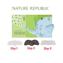 Load image into Gallery viewer, Nature Republic Blackhead Clear 3 Step Nose Pack