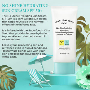 Natural Sun No Shine Hydrating Sun Cream SPF50+ PA+++