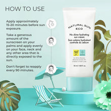 Load image into Gallery viewer, Natural Sun No Shine Hydrating Sun Cream SPF50+ PA+++