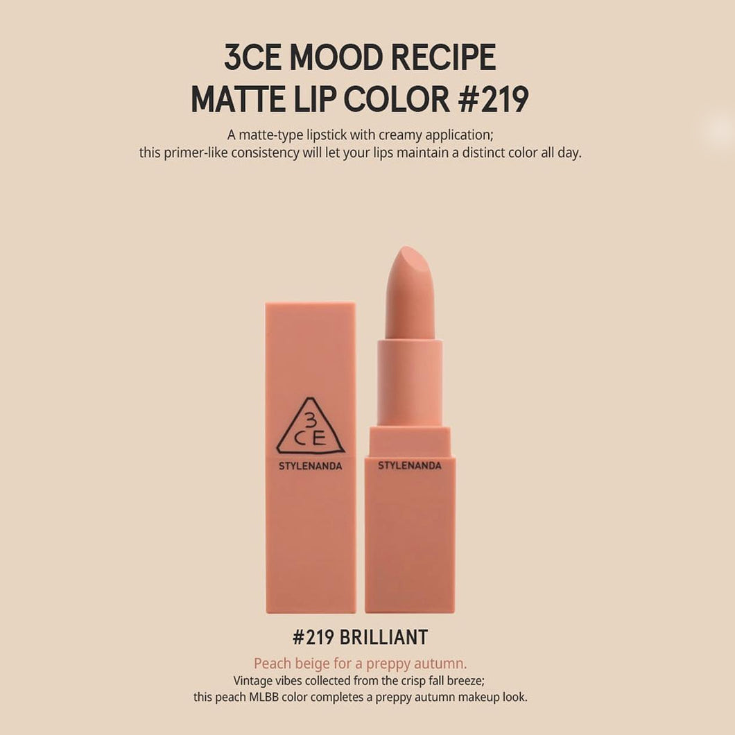 3ce mood recipe 2 matte lip color