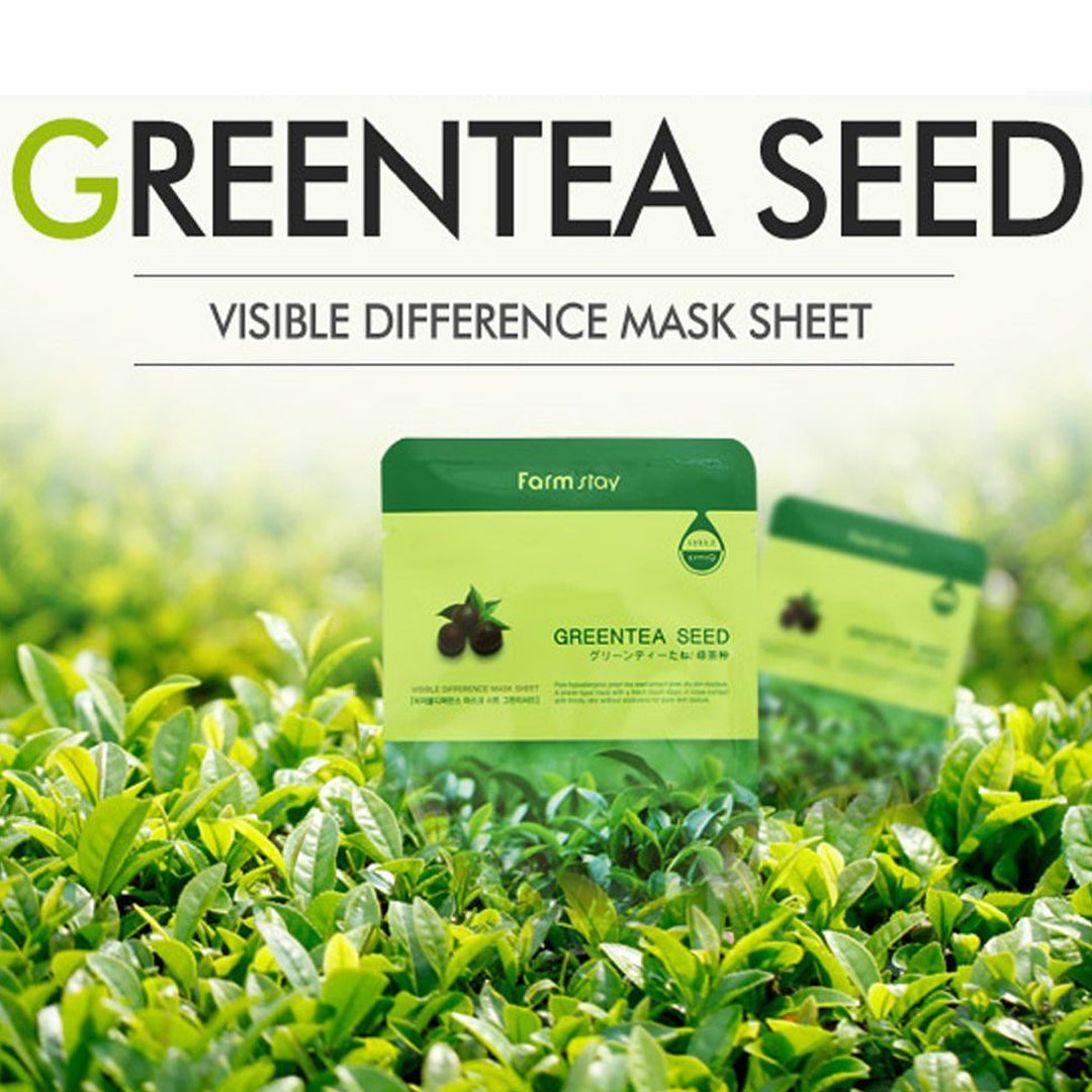 Farm Stay Visible Difference Mask Sheet - Green Tea Seed – bellevous-in