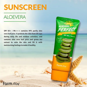 Farm Stay Aloe Vera Perfect Sun Cream (SPF 50+/PA+++)