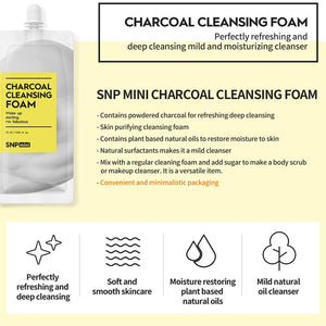 snp mini charcoal cleansing foam