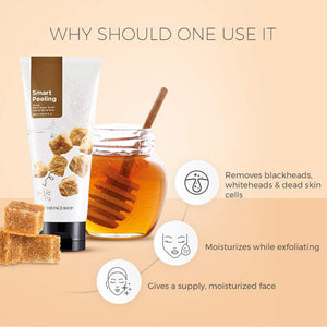 the face shop smart peeling honey black sugar scrub review