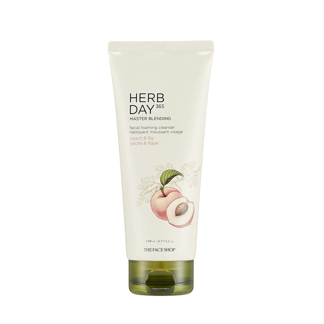 herb day 365 master blending foaming cleanser peach&fig