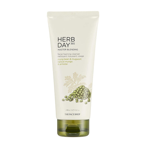 the face shop herb day 365 master blending foaming cleanser