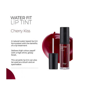 the face shop water fit lip tint cherry kiss