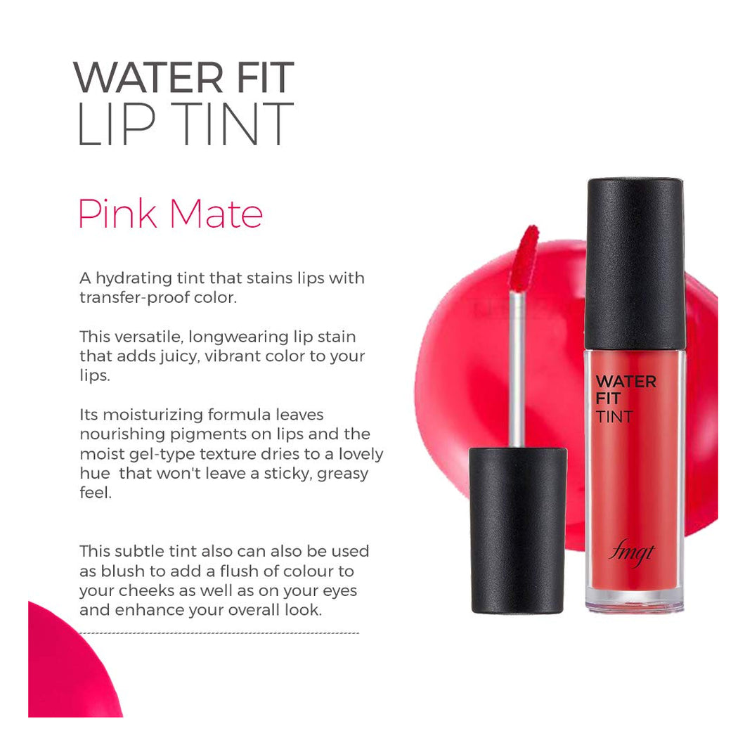the face shop water fit lip tint pink mate