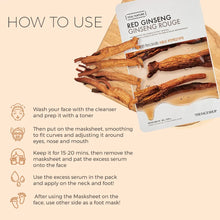 Load image into Gallery viewer, The Face Shop Real Nature Red Ginseng Face Mask
